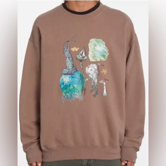 *RARE* VOLCOM Chrissie Abbott x French Sweatshirt Size XL Men’s UNISEX - Picture 2 of 15